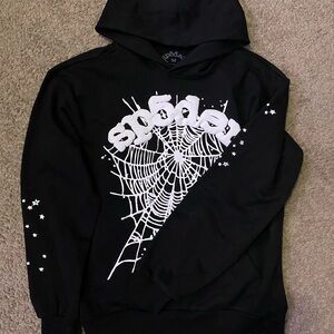 Black Spider Web Hoodie size m